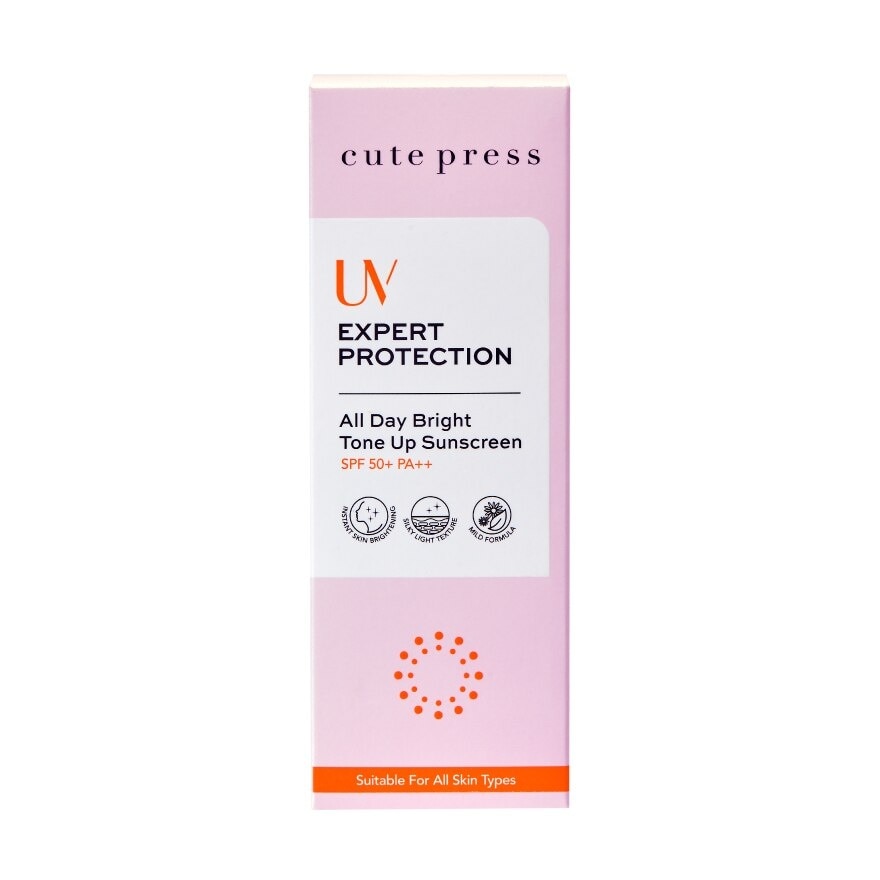 Cute Press UV Expert Protection All Day Bright Tone Up Sunscreen SPF50+ PA++ 30 G.