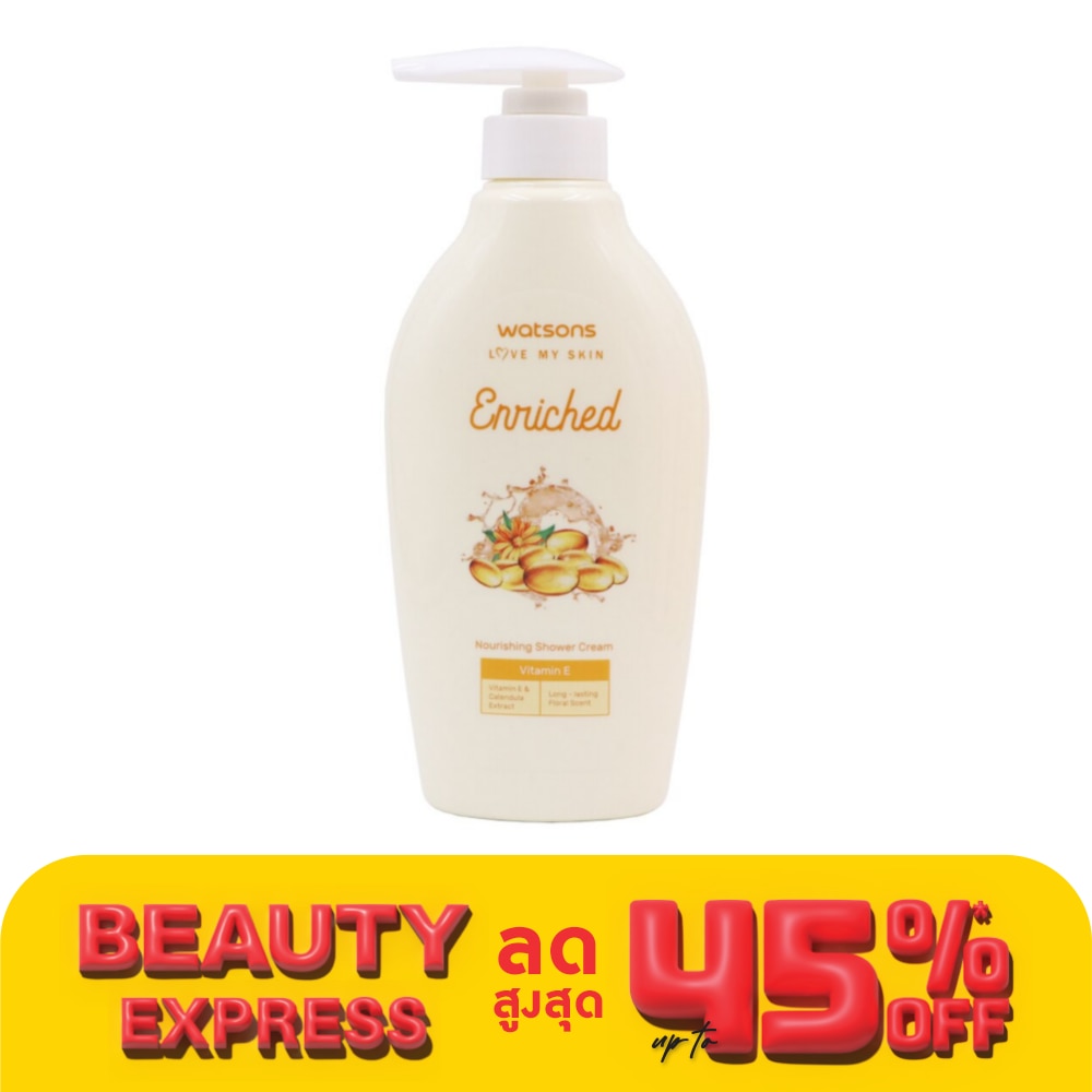 WATSONS วัตสันเอนริชวิตามินอีนูริชชิ่งชาวเวอร์ครีม 400มล.