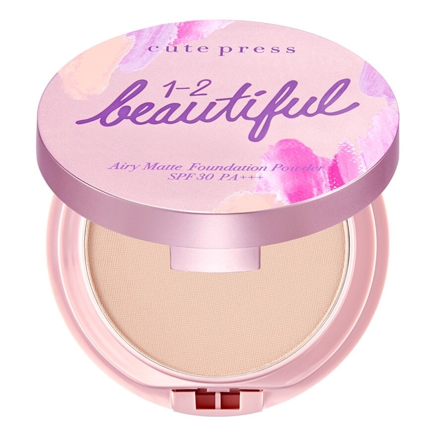 Cute Press 1-2-Beautiful Airy Matte Foundation Powder SPF30 PA+++ 13g. 04 Medium Beig