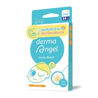 derma angel เดอร์ม่า แองเจิ้ล แผ่นซับสิวแบบมิ๊กซ์ 2 ขนาด 24 ชิ้น