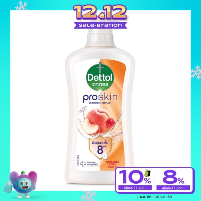Dettol เดทตอล เจลอาบน้ำ โปรสกิน ไฮเดรทติ้ง พีช 450 กรัม