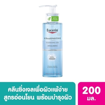 Eucerin ยูเซอริน อัลตร้าเซ็นซิทีฟ [ไฮยาลูรอน] คลีนซิ่ง เจล 200มล.