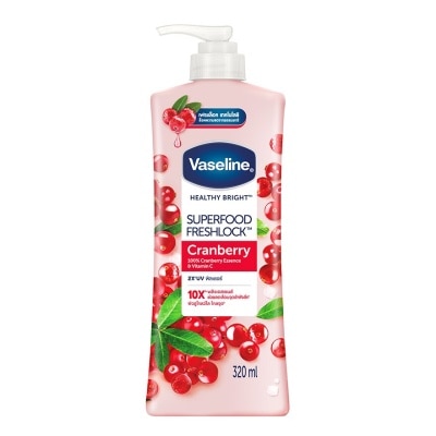 Vaseline Vaseline Healthy Bright Superfood Freshlock Cranberry 320 Ml. เซรั่มวิตามิน ผิวดูกระจ