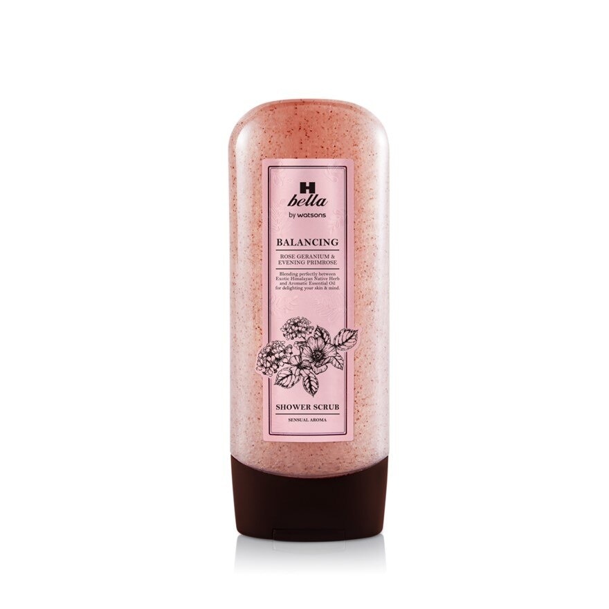 H Bella By Watsons Balancing Rose Geranium  Evening  Primrose Shower Scrub 290g