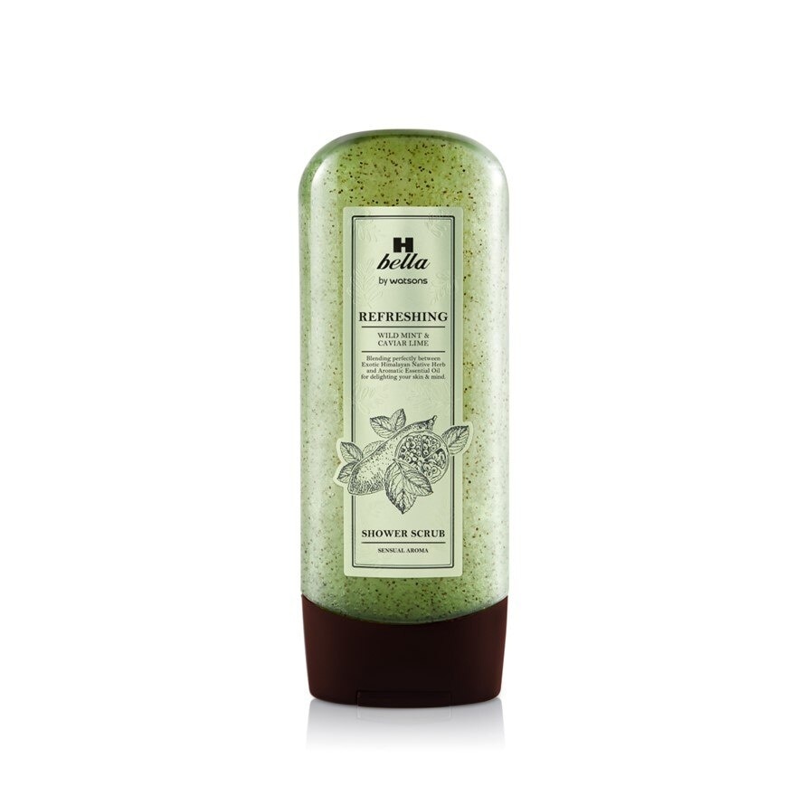 H Bella By Watsons Refreshing Wild Mint  Caviar Lime Shower Scrub 290g