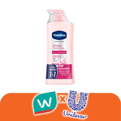 Vaseline - วาสลีน เฮลธี้ ไบรท์ ยูวี เอ็กซ์ตร้า ไบรท์เทนนิ่ง กลูต้า เซราไมด์ 300 มล.แพ็คคู่