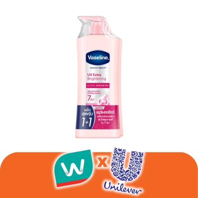 Vaseline - วาสลีน เฮลธี้ ไบรท์ ยูวี เอ็กซ์ตร้า ไบรท์เทนนิ่ง กลูต้า เซราไมด์ 300 มล.แพ็คคู่