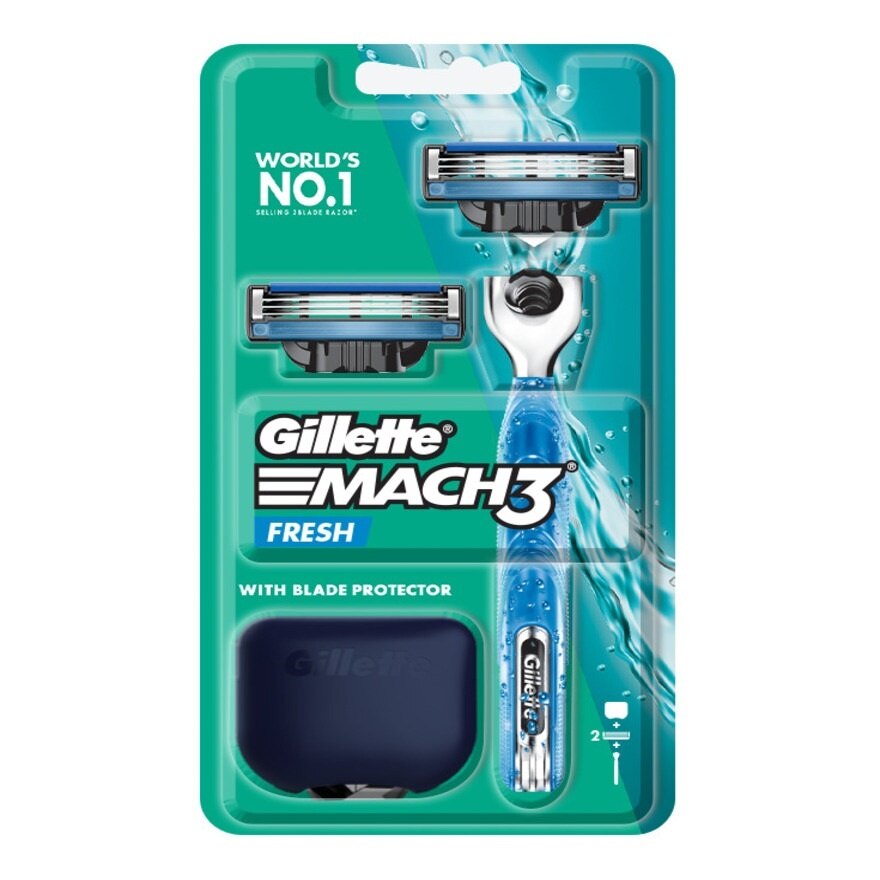 Gillette Mach3 Fresh Razor 1'S+Blades 2'S | Watsons.co.th