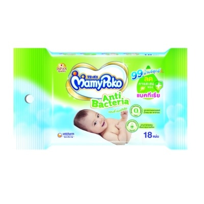 Mamy Poko Mamy Poko Wipes Anti Bacterial 18's