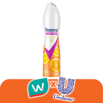 Rexona - เรโซนา สเปรย์ วิตามิน + ไบรท์ วิตซี เรเดียนซ์ แอนติเพอสไปแรนท์ 135 มล.