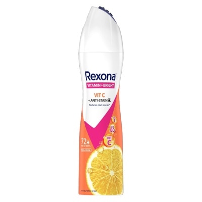 Rexona Rexona Spray Vitamin + Bright Vit C + Anti-Stain Antiperspirant 135 Ml. สเปรย์ลดเหงื่