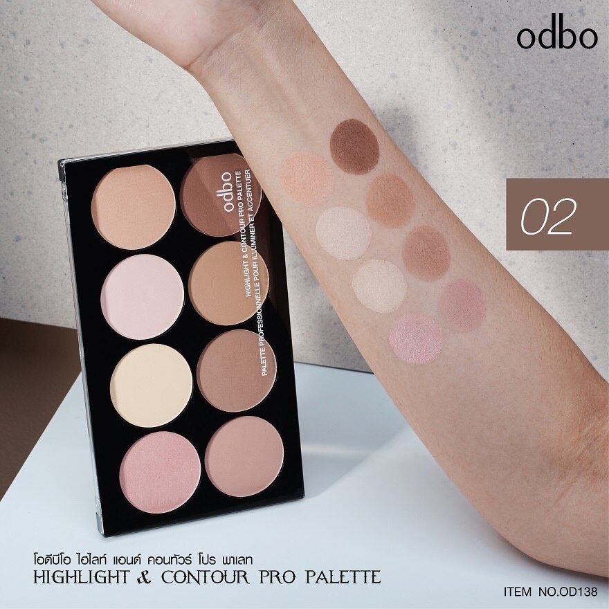 ODBO Highlight  Contour Pro Palette 20g 02
