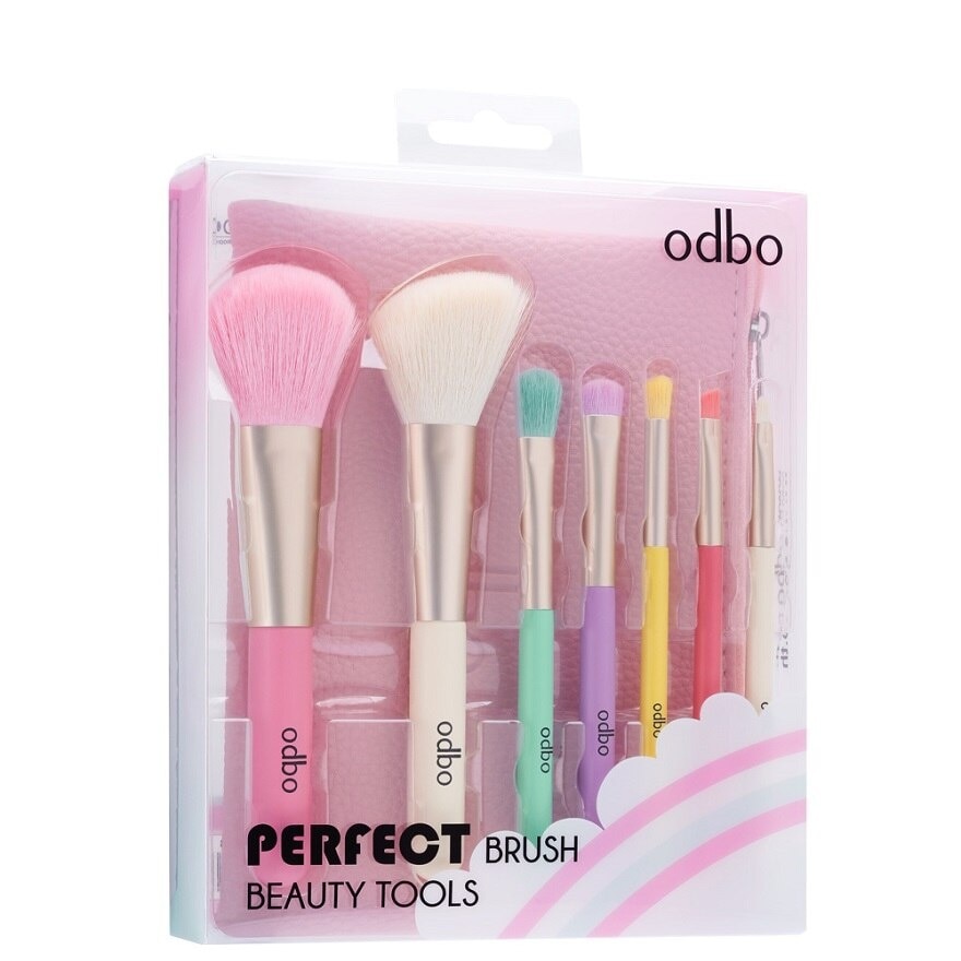 ODBO โอดีบีโอ เพอร์เฟค บรัช บิวตี้ ทูล 7ชิ้น สีพาสเทล