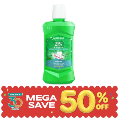 Watsons - Watsons Fresh Mint Mouthwash 500ml. image