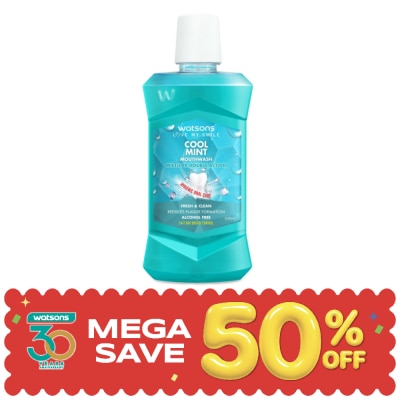 Watsons - Watsons Cool Mint Mouthwash 500ml. image