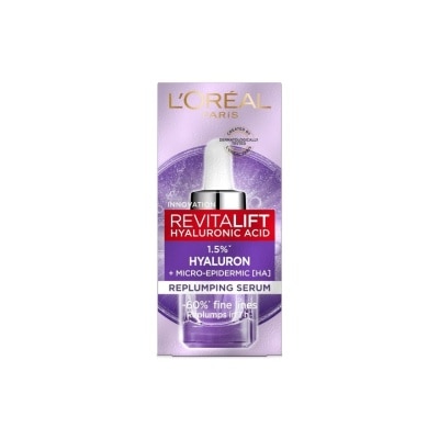 L'Oreal ลอรีอัล ปารีส รีไวทัลลิฟท์ ไฮยาลูรอนิค แอซิด รีพลัมปิง เซรั่ม 15 มล.