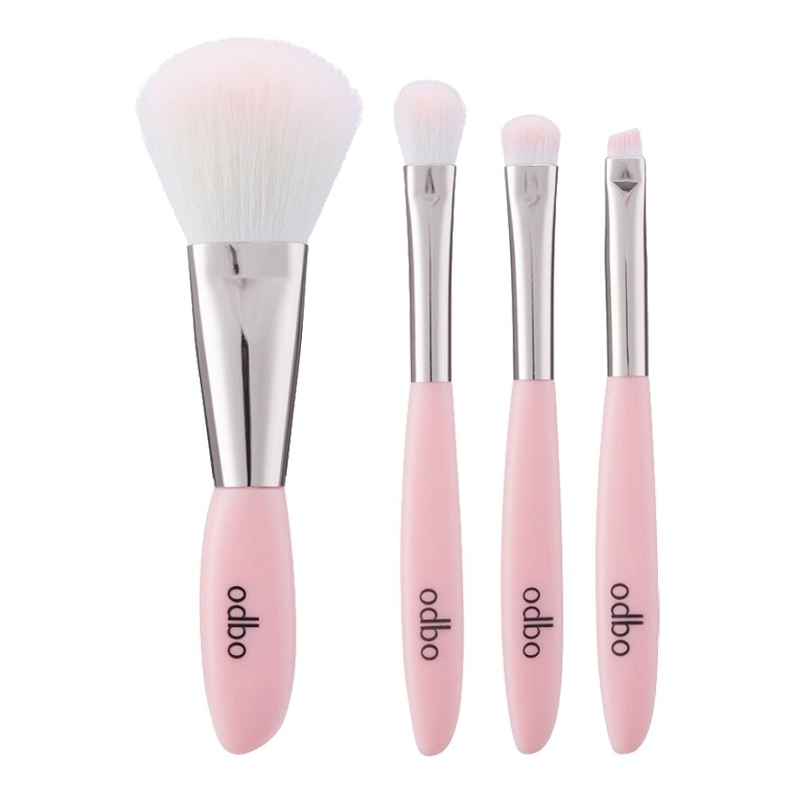 Odbo Perfect Brush Set 4pcs (Free Brush Bag 1 pcs) 02 Pink