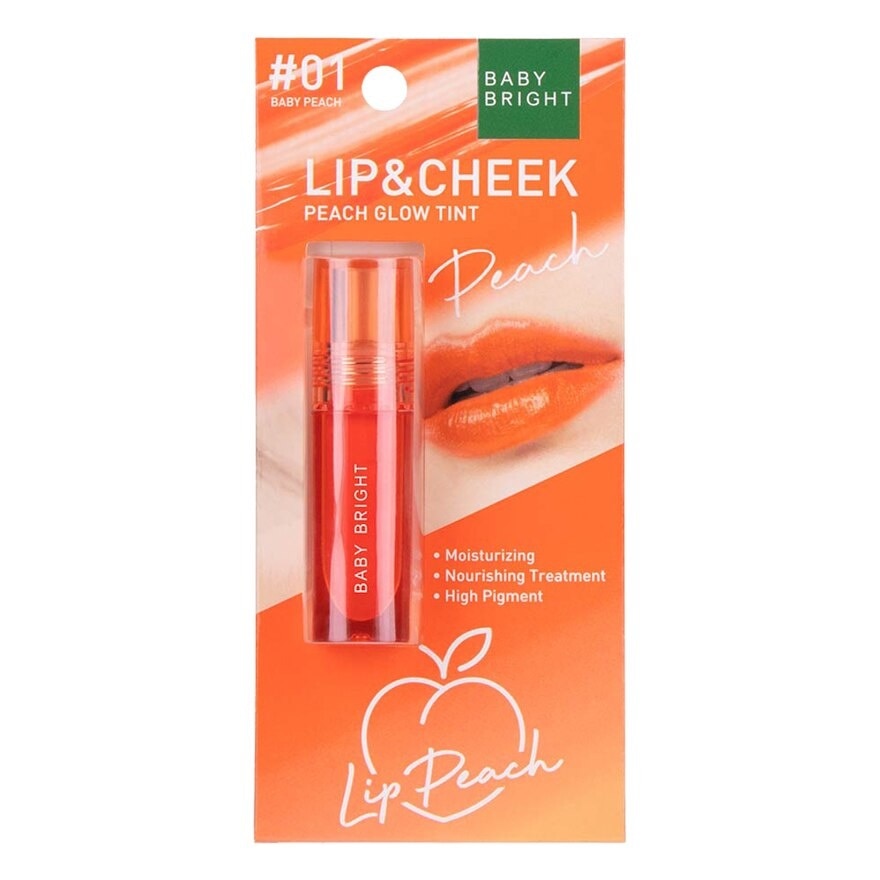 Baby Bright Lip Cheek Peach Glow Tint 2.4g. 01 Baby Peach