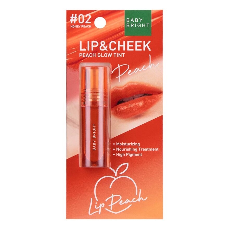 Baby Bright Lip  Cheek Peach Glow Tint 2.4g. 02 Honey Peach