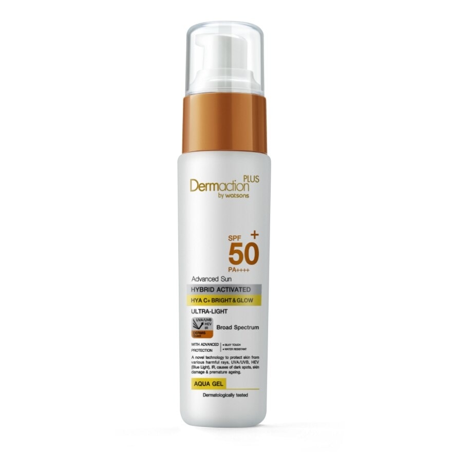 เดอมาแอคชันพลัสบายวัตสัน แอดวานซ์ ซัน ไฮบริด ไฮยา ซี พลัส  อะควา เจล SPF50+ PA++++  4