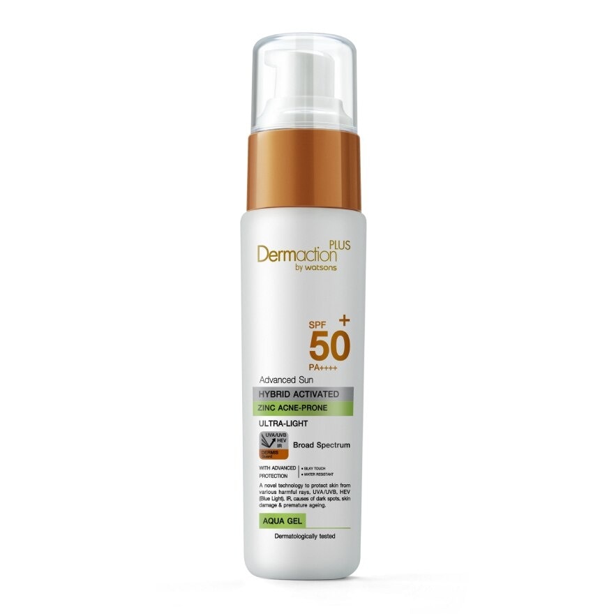 เดอมาแอคชันพลัสบายวัตสัน แอดวานซ์ ซัน ไฮบริด แอคเน่- โพรน อะควา เจล SPF50+ PA++++