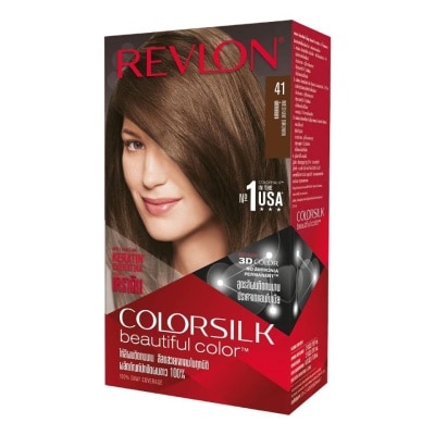 Revlon เรฟลอน คัลเลอร์ซิลค์ บิวตี้ฟูล คัลเลอร์ วิท เคราติน No.41 น้ำตาลกลาง