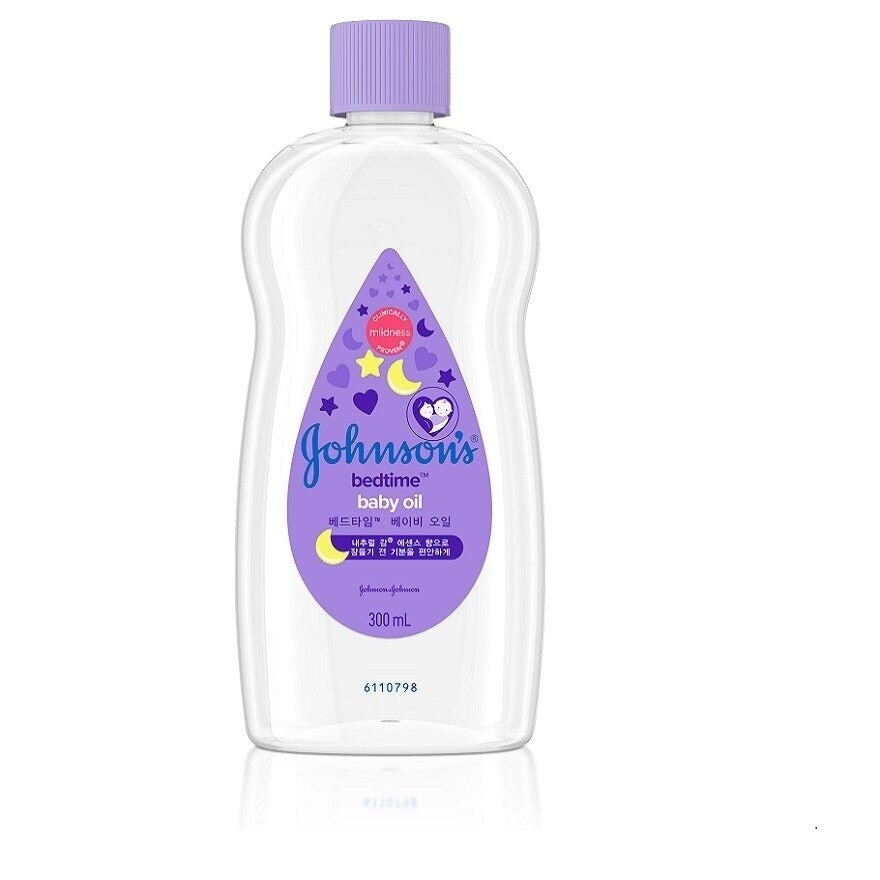 จอห์นสัน เบบี้ ออยล์ เบดไทม์ สีม่วง Johnson Baby Oil 300 มล.