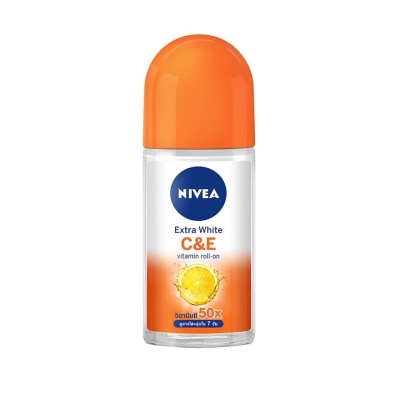 Nivea Nivea Deo Roll-On Extra White CE 50 Ml. โรลออน ลดเหงื่อ ระงับกลิ่นกาย