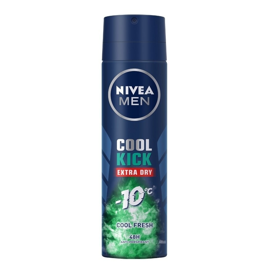 Nivea Men Spray Coolkick Cool Fresh 150 Ml. ผู้ชาย สเปรย์ ระงับกลิ่นกาย