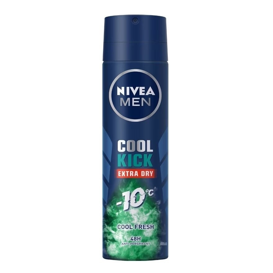 Nivea Men Spray Coolkick Cool Fresh 150 Ml. ผู้ชาย สเปรย์ ระงับกลิ่นกาย