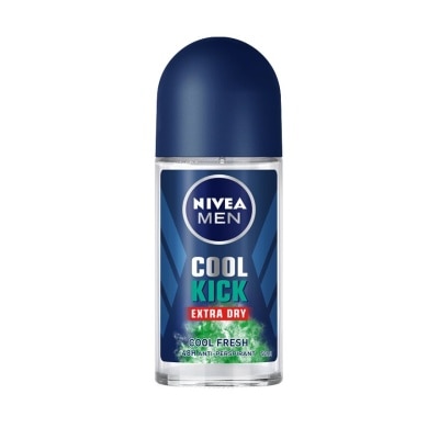 Nivea NIVEA MEN Deo Roll On Coolkick Cool Fresh 50 Ml. โรลออน ลดเหงื่อ ระงับกลิ่นกาย ผู้ชาย