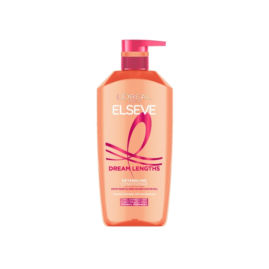 Elseve ลอรีอัล ปารีส เอลแซฟ คอนดิชันเนอร์ ดรีมเลงท์ ดีแทงกลิ้ง 375 มล. ผมยาว แห้งเสียแตกปลาย