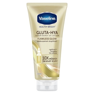 Vaseline วาสลีน เฮลธี้ ไบรท์ กลูต้า-ไฮยา เซรั่ม เบิสท์ ยูวี โลชั่น ฟลอเลส โกลว์ 300 มล.