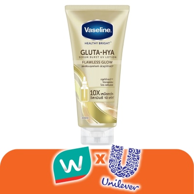 Vaseline - วาสลีน เฮลธี้ ไบรท์ กลูต้า-ไฮยา เซรั่ม เบิสท์ ยูวี โลชั่น ฟลอเลส โกลว์ 300 มล.