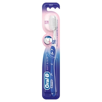 Oral B ออรัลบี แปรงสีฟัน ซอฟท์แอนด์สลิม ขนแปรงนุ่มพิเศษ 1 ด้าม