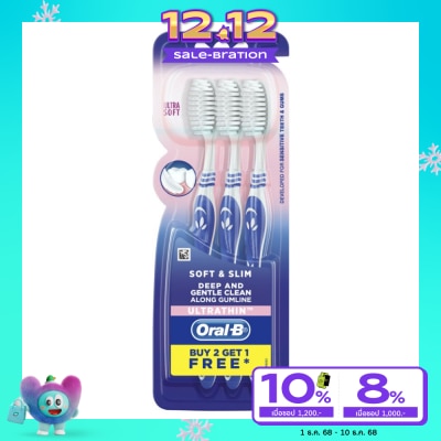 Oral B Oral-B Toothbrush Soft  Slim Pack 3's