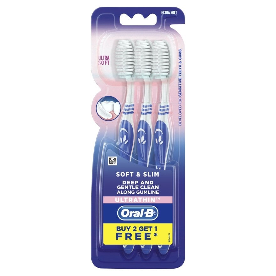 Oral-B Toothbrush Soft  Slim Pack 3's