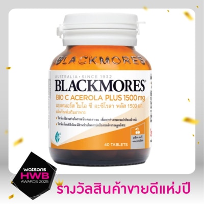 Blackmores แบลคมอร์ส ไบโอ ซี อะซีโรลา พลัส 1500 มก. 40 เม็ด