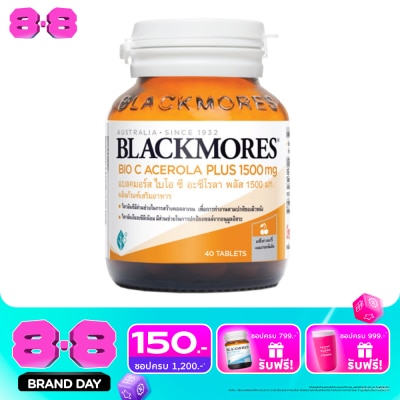 Blackmores - แบลคมอร์ส ไบโอ ซี อะซีโรลา พลัส 1500 มก. 40 เม็ด image