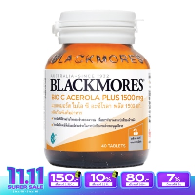 Blackmores แบลคมอร์ส ไบโอ ซี อะซีโรลา พลัส 1500 มก. 40 เม็ด