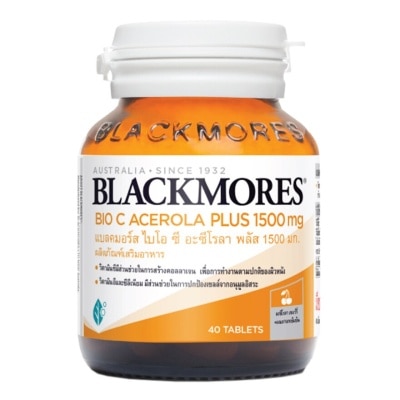 Blackmores แบลคมอร์ส ไบโอ ซี อะซีโรลา พลัส 1500 มก. 40 เม็ด