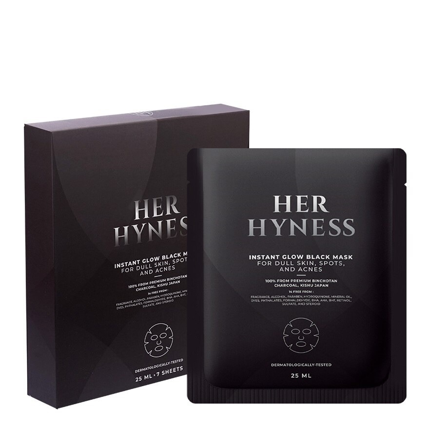 Her Hyness Instant Glow Black Mask 25 ml. x7 sheets/box