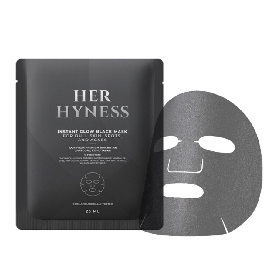 Her Hyness Instant Glow Black Mask 25 ml. x7 sheets/box