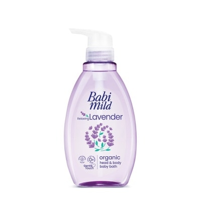 Babimild Babi Mild Organic Head Body Baby Bath Relaxing Lavender 380 Ml. อาบน้ำ สระผม เด็ก