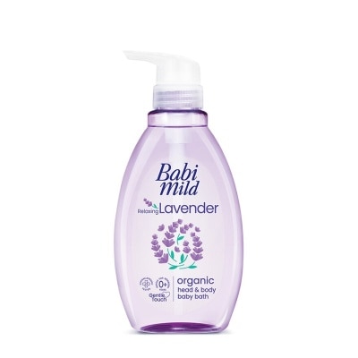 Babimild Babi Mild Organic Head Body Baby Bath Relaxing Lavender 380 Ml. อาบน้ำ สระผม เด็ก