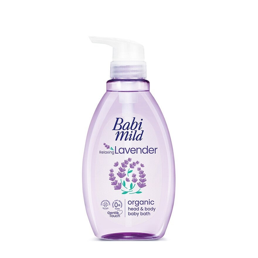 Babi Mild Organic Head Body Baby Bath Relaxing Lavender 380 Ml. อาบน้ำ สระผม เด็ก