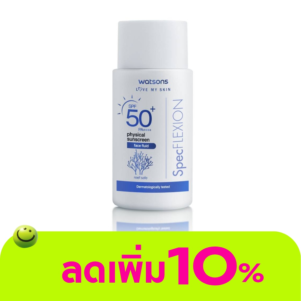 Watsons Physical Sunscreen Face Fluid SPF50+ Pa++++ 30ml