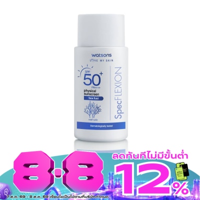 Watsons - Watsons Physical Sunscreen Face Fluid SPF50+ Pa++++ 30ml image
