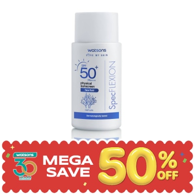 Watsons - Watsons Physical Sunscreen Face Fluid SPF50+ Pa++++ 30ml image