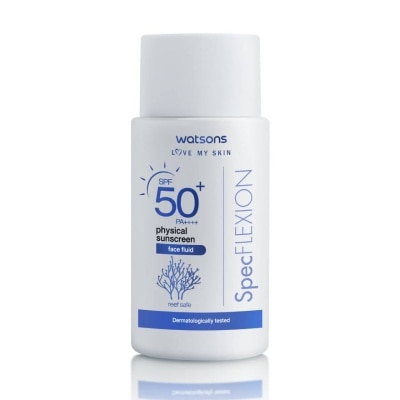 Watsons Watsons Physical Sunscreen Face Fluid SPF50+ Pa++++  30ml